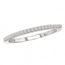 14k White Gold Complete Diamond Wedding Band