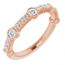 14K Rose 3/4 CTW Diamond Anniversary Band - 123606602P