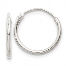 Quality Gold Sterling Silver 1.3mm  Hoop Earrings - QE4347