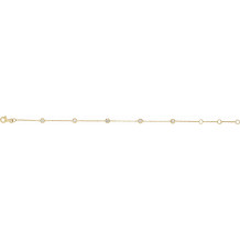 14K Yellow 1/4 CTW Diamond Bezel-Set 5-Station Bracelet - 65346960001P