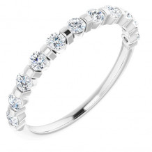 14K White 1/2 CTW Diamond Anniversary Band - 1236756025P