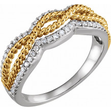 14K White & Yellow 1/4 CTW Diamond Ring - 65214860000P