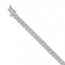 Quality Gold 14k White Gold AA Diamond Tennis Bracelet - X755WAA
