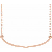 14K Rose Freeform Bar 16-18 Necklace - 86618602P