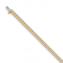 Quality Gold 14k Yellow Gold 2.1mm Diamond Tennis Bracelet - X731