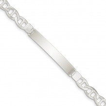 Quality Gold Sterling Silver Anchor ID Bracelet - QAD180-7