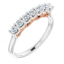 14K White & Rose 3/8 CTW Diamond Anniversary Band - 1234286000P