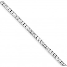 Quality Gold Sterling Silver Rhodium-plated CZ Tennis Bracelet - QX528CZ