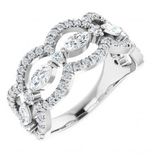 Platinum 1 1/3 CTW Diamond Anniversary Band - 123870603P