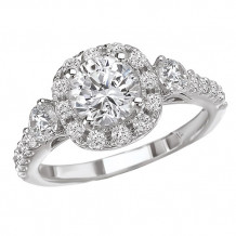 La Vie 14k White Gold Semi-Mount Diamond Engagement Ring