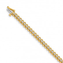 Quality Gold 14k Yellow Gold 1.9mm Diamond Tennis Bracelet - X2001
