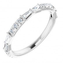 14K White 3/8 CTW Diamond French-Set Anniversary Band - 123608600P