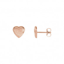 Stuller 14k Rose Gold Heart Earrings