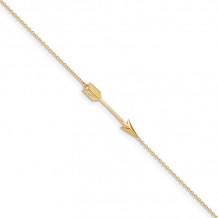 Quality Gold 14k Polished Arrow Anklet - ANK275-9