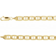 14K Yellow 6 mm Curbed Anchor 8.5 Bracelet - CH628287938P