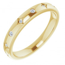 14K Yellow 1/10 CTW Diamond Anniversary Band - 123800601P