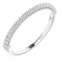 14K White 1/6 CTW Diamond Band - 123257612P