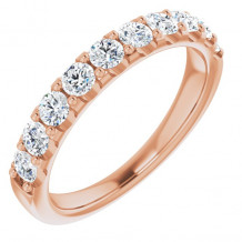 14K Rose 3/4 CTW Diamond Anniversary Band - 123041610P