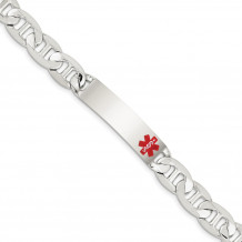 Quality Gold Sterling Silver Polished Medical Anchor Link ID Bracelet - XSM179-7.5
