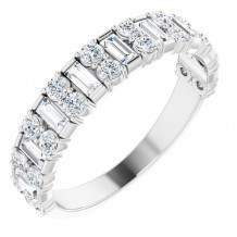 14K White 9/10 CTW Diamond Anniversary Band - 123837600P