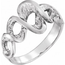 14K White Freeform Ring - 51666295P