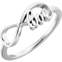 14K White Love Infinity-Inspired Ring - 51380102P