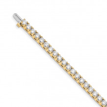 Quality Gold 14k Yellow Gold 4.1mm Diamond Tennis Bracelet - X2046
