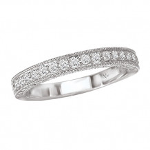 La Vie 14k White Gold Diamond Wedding Band