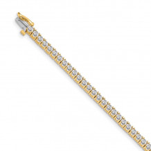 Quality Gold 14k Yellow Gold A Diamond Tennis Bracelet - X603A