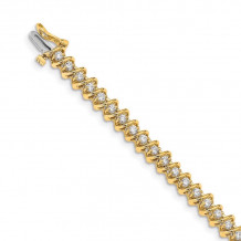 Quality Gold 14k Yellow Gold A Diamond Tennis Bracelet - X2003A