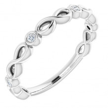 14K White .06 CTW Diamond Anniversary Band - 123425600P