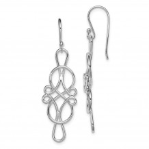 Quality Gold Sterling Silver Rhodium PlatedDesign Dangle Earrings - QE8917