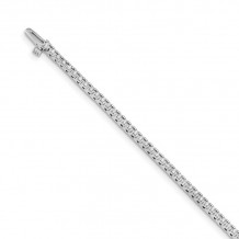 Quality Gold 14k White Gold A Diamond Tennis Bracelet - X729WA