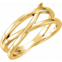 14K Yellow Criss-Cross Ring - 51513102P