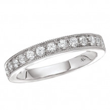 14k White Gold Diamond Wedding Band