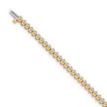 Quality Gold 14k Yellow Gold AA Diamond Tennis Bracelet - X2898AA