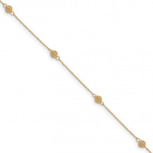 Quality Gold 14k Bead with Anklet - ANK227-10