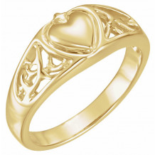 14K Yellow Heart Ring - R650966586P