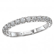 Romance 18k White Gold Diamond Wedding Band