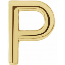 14K Yellow Single Initial P Earring - 86800192P